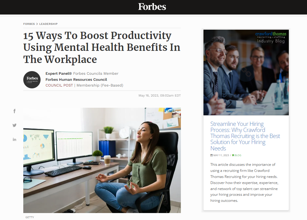 Productivity maintaining Productivity maintaining